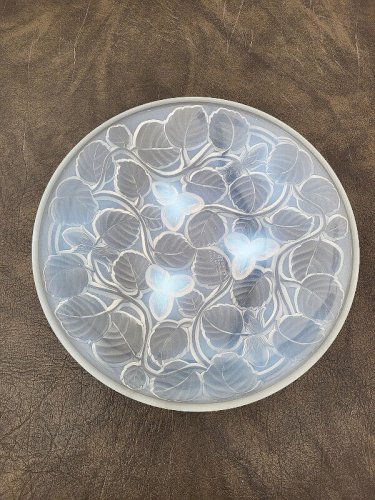 COUPE EN VERRE OPALESCENT SIGNEE ARVERS MADE IN FRANCE 1928 ART DECO N° 6