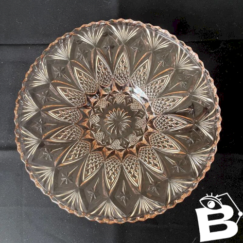 Coupe en verre rosé