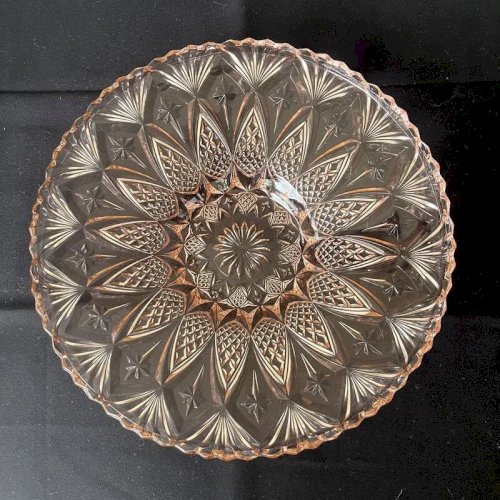 Coupe en verre rosé