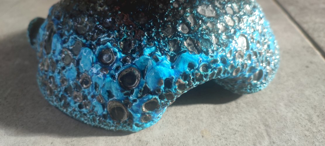 Coupe Fat Lava en céramique Le Cyclope, Émaux des Glaciers Années 1960