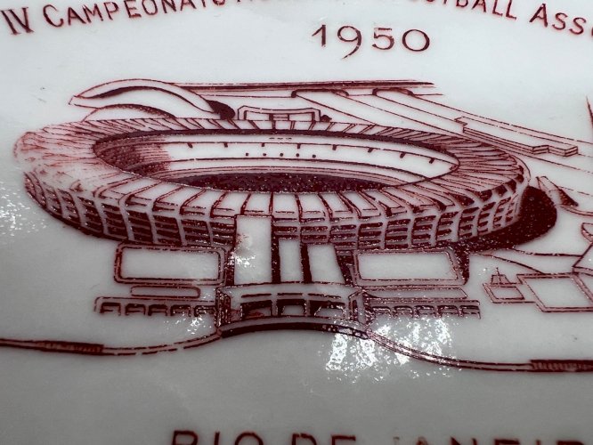 Coupe Monde 1950 Rio coupe Brach Maracana football vintage rare Brésil Uruguay