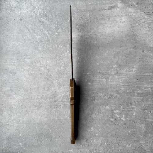 Coupe-papier en bronze Art Déco 1930 patine chocolatée femme et enfant M3950