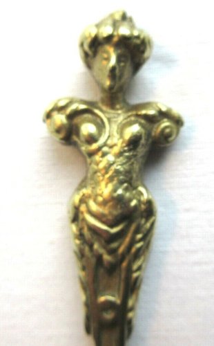 Coupe papier Napoléon III, bronze ajouré et sculpté: Acanthes et Buste de femme