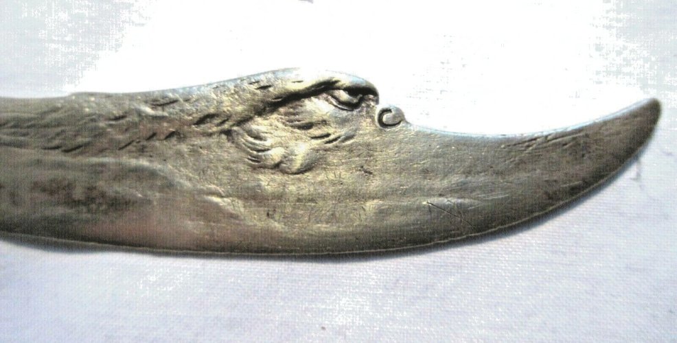 Coupe papier, Ouvre-lettre bronze Napoléon III: Feuilles, Fleurs, Tête d'animal
