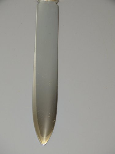 -COUPE PAPIER OUVRE LETTRES PORTRAIT CHARLES CHRISTOFLE ORFEVRE A PARIS  D