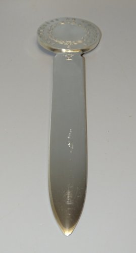 -COUPE PAPIER OUVRE LETTRES PORTRAIT CHARLES CHRISTOFLE ORFEVRE A PARIS  D