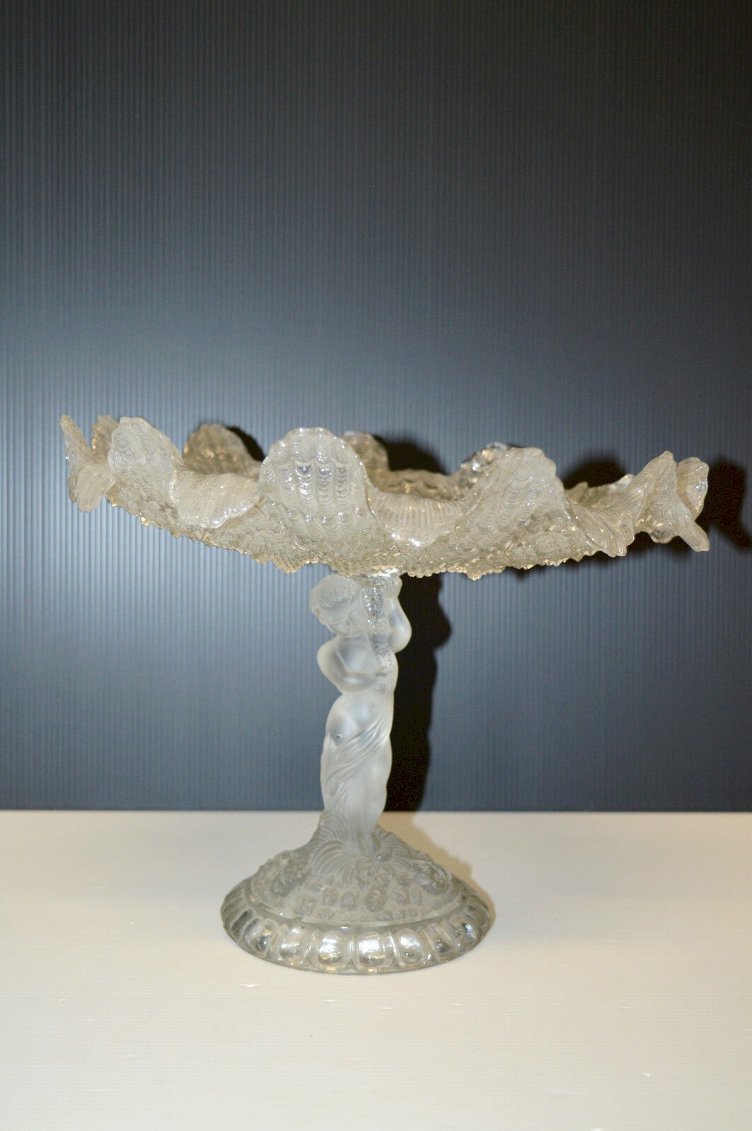 GRAND PLAT GENEVIÈVE Lethu Décor En Barbotine Fruits ø 37 cm EUR 45,00