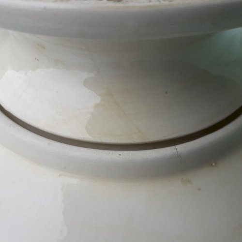 Coupe sur pied en céramique bambou