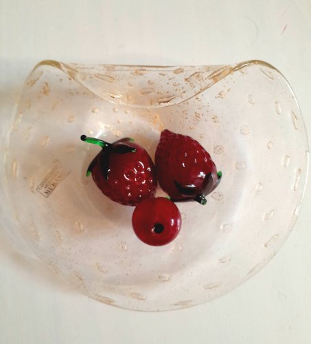 Coupelle avec fruits rouges Murano