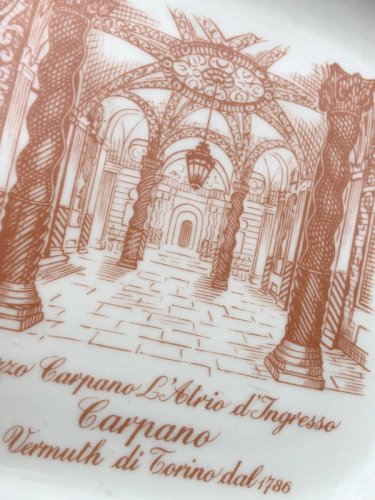 Coupelle carré rétro vintage en porcelaine Italienne Richard Ginori