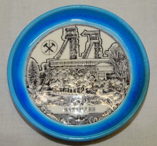 -COUPELLE  EMAUX Craquelés  SY JEAN L'AIGLE BAZAILLES SOUTIEN AUX MINEURS 1981 D