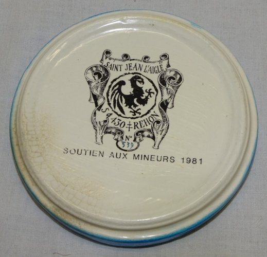 -COUPELLE  EMAUX Craquelés  SY JEAN L'AIGLE BAZAILLES SOUTIEN AUX MINEURS 1981 D