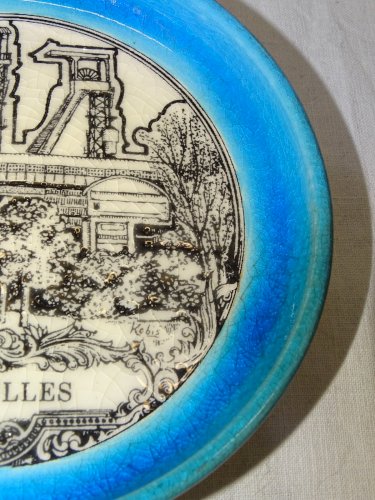 -COUPELLE  EMAUX Craquelés  SY JEAN L'AIGLE BAZAILLES SOUTIEN AUX MINEURS 1981 D