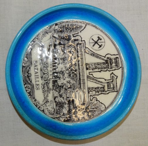 -COUPELLE  EMAUX Craquelés  SY JEAN L'AIGLE BAZAILLES SOUTIEN AUX MINEURS 1981 D