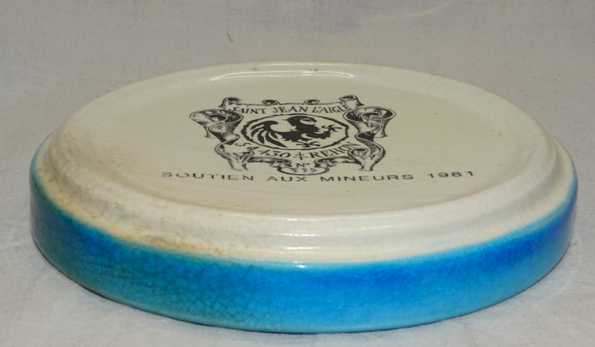 -COUPELLE  EMAUX Craquelés  SY JEAN L'AIGLE BAZAILLES SOUTIEN AUX MINEURS 1981 D