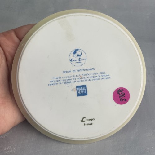 Coupelle en porcelaine Leclair Limoges décor du bicentenaire bonnet phrygien