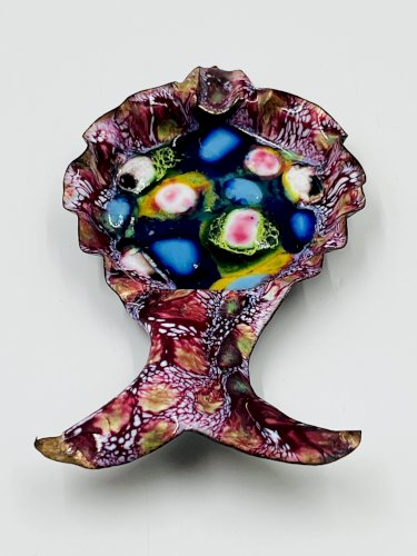 Coupelle Poisson Vintage Émaux sur Cuivre Moderniste 70s