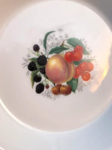 Coupelle rétro vintage en porcelaine Apilco motifs fruits