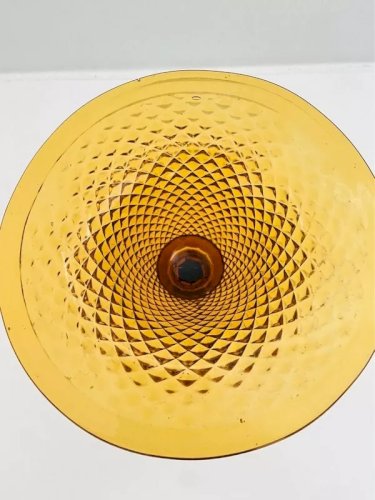 ? Coupelle Vintage Pointue de Diamant Fumé 1970 Art Table 16cm Fumé?