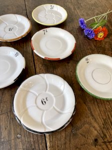 Bistro porcelain ramekins, Early 20th century