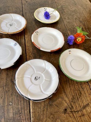 Coupelles de bistrot en porcelaine, Début XXe siècle