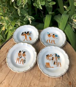 Limoges porcelain bowls with Egyptian motifs