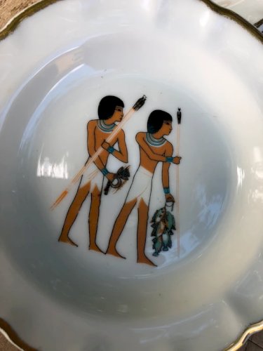 Coupelles en porcelaine de Limoges motifs Égyptiens