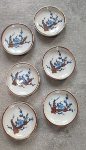 Coupelles "Mamezara" Japonaises Vintage , signature Couronne