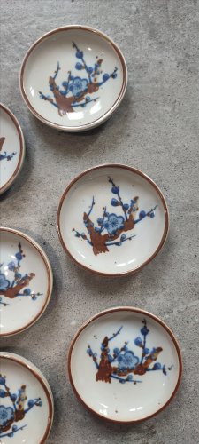 Coupelles "Mamezara" Japonaises Vintage , signature Couronne