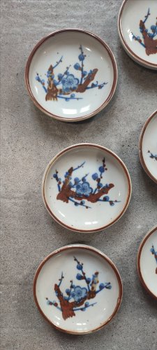 Coupelles "Mamezara" Japonaises Vintage , signature Couronne