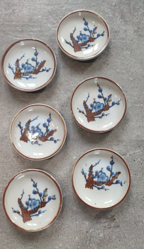 Coupelles "Mamezara" Japonaises Vintage , signature Couronne