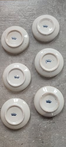 Coupelles "Mamezara" Japonaises Vintage , signature Couronne