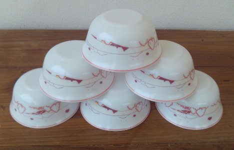  RAMEQUIN CUPS pink country landscape 464 ARCOPAL