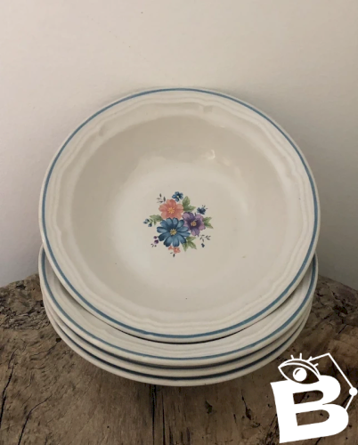 Coupelles rétro vintage Stoneware Bouquet Provençal