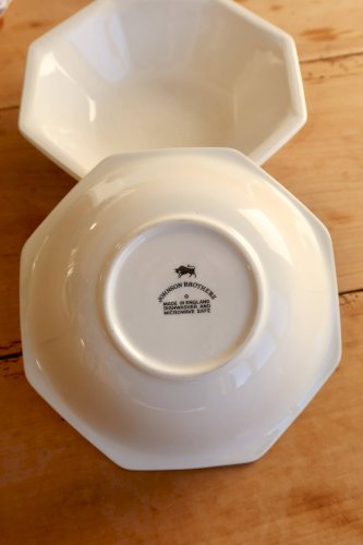 Coupelles vintage porcelaine anglaise Johnson Brothers modèle Perle