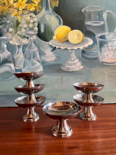 Coupes à glace dessert inox 18/10 vintage