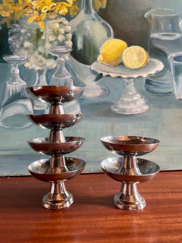 Coupes à glace dessert inox 18/10 vintage