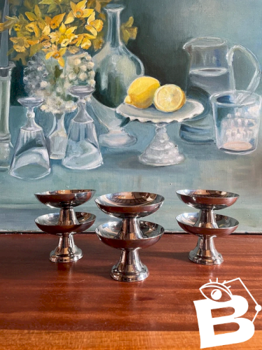 Coupes à glace dessert inox 18/10 vintage