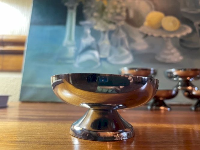 Coupes à glace en inox vintage