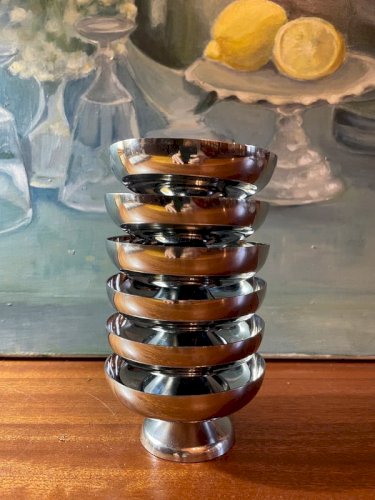 Coupes à glace en inox vintage