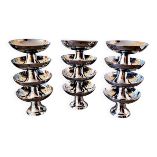 Coupes à glaces inox vintage Guy Degrenne (jusquà 18 disponibles)