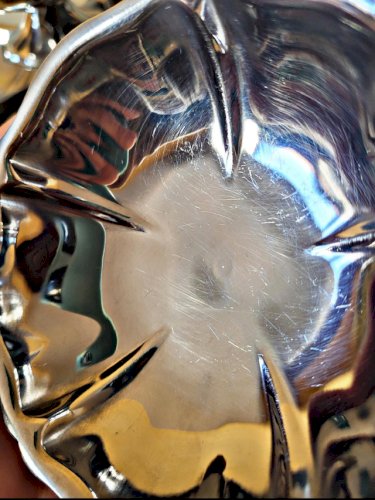 Coupes glaces inox Guy Degrenne, coupes basses forme de fleur