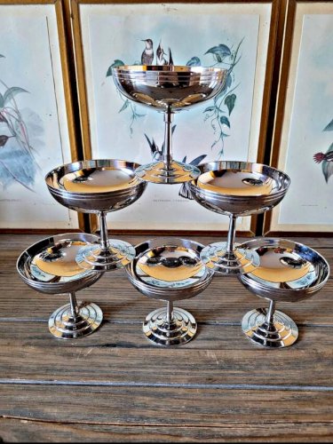 Coupes Létang Rémy pour glace, dessert en inox 18/10 (lot de 6)