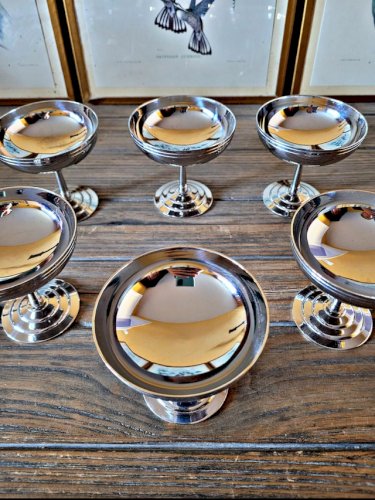 Coupes Létang Rémy pour glace, dessert en inox 18/10 (lot de 6)