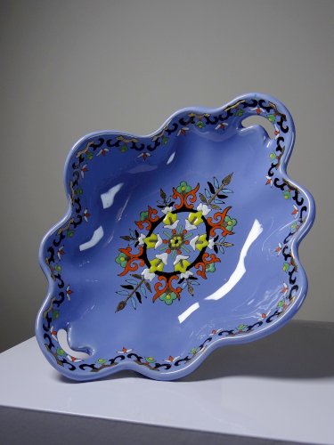 Coupe/vide poche faïence et émaux de Longwy émaillée modèle Chârtres vintage
