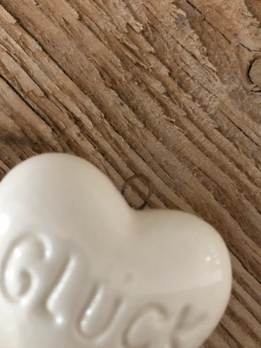 Cœurs porte bonheur en porcelaine à accrocher