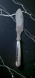 Couteau à beurre en argent Art déco