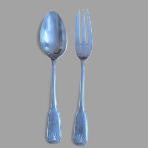 Silver-plated service utensils