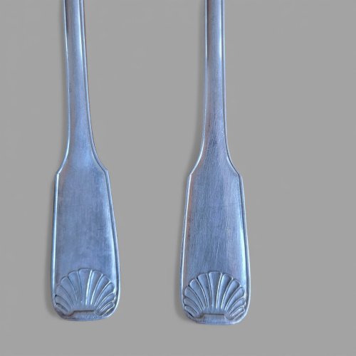 Couverts de service en métal argenté