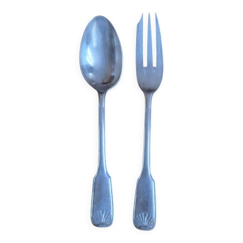 Couverts de service en métal argenté